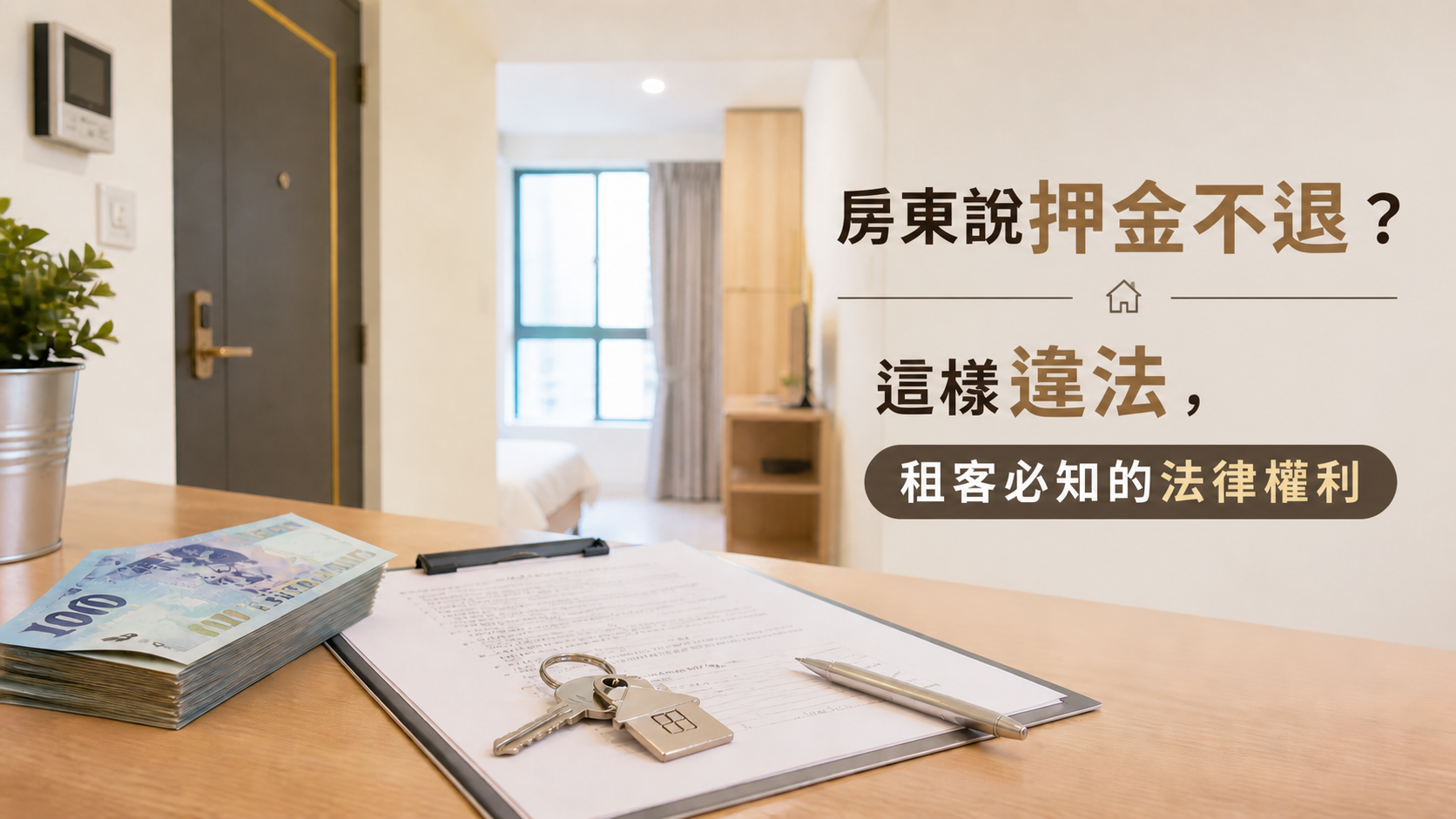 房東說押金不退？這樣違法，租客必知的法律權利